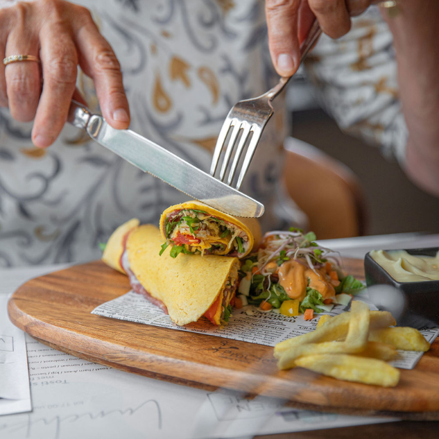 Lunchgerecht wraps Restaurant Wapen van Drenthe Roden