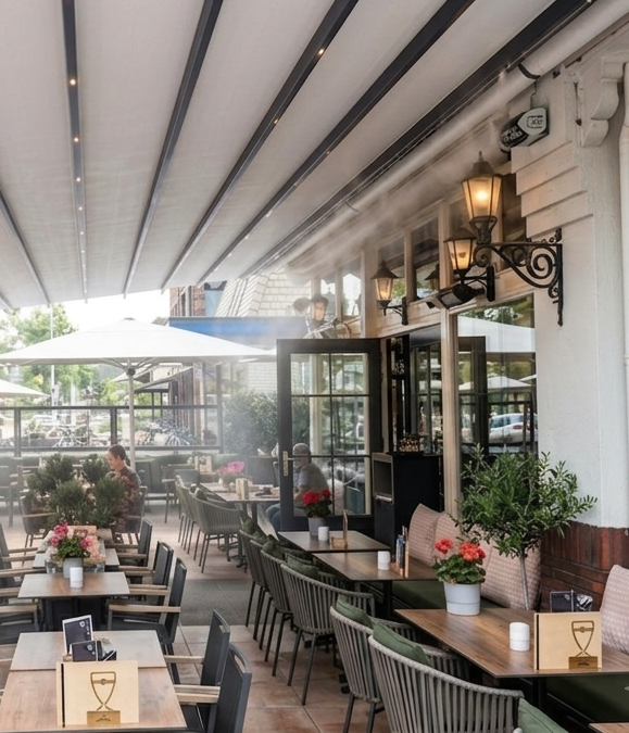 Nieuw: Nevelsysteem op ons terras